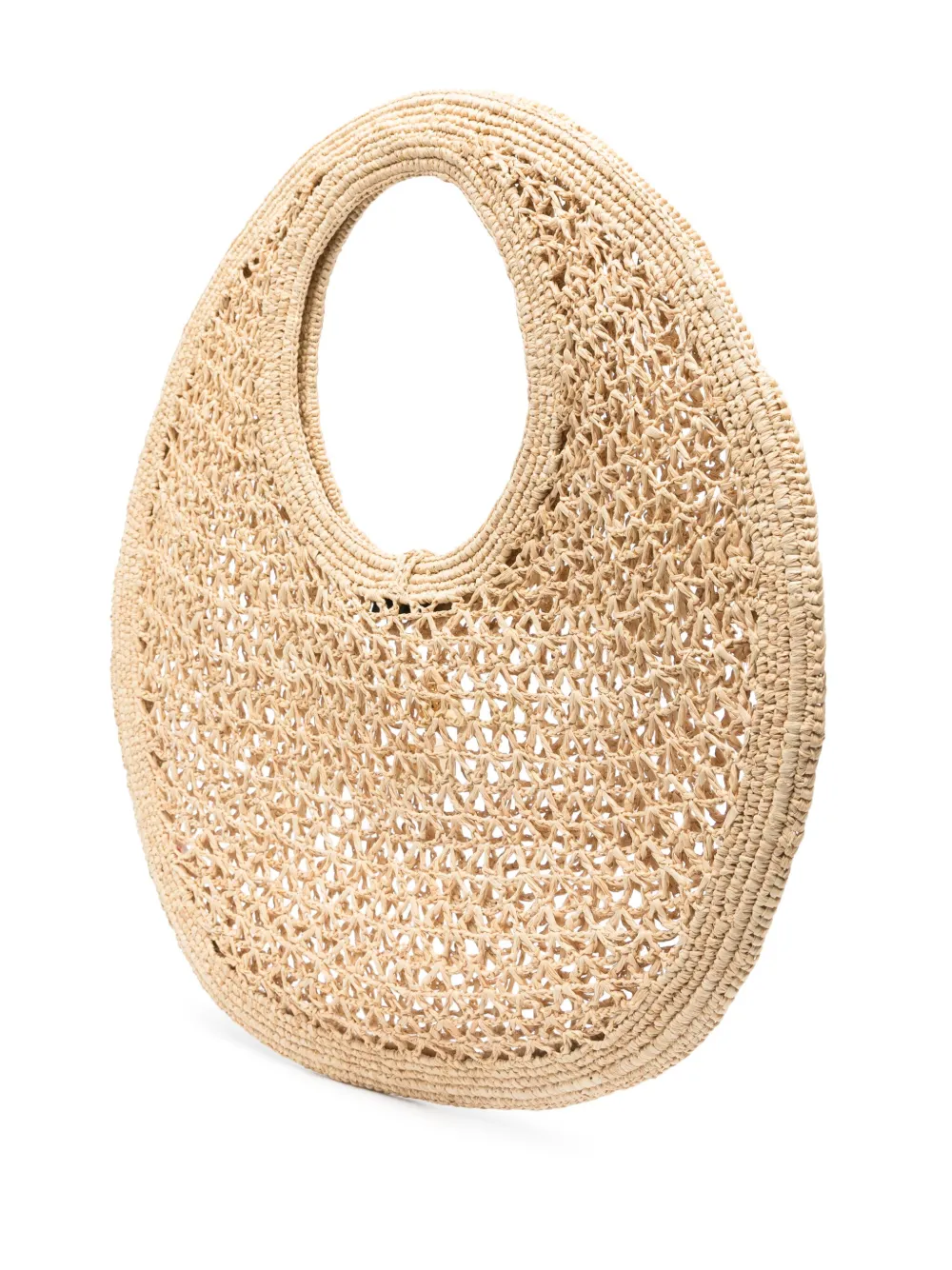 Jacquemus Le Petit Rond Raffia Shoulder Bag In Neutrals