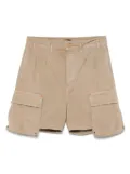 CULTURA logo-patch shorts - Neutrals