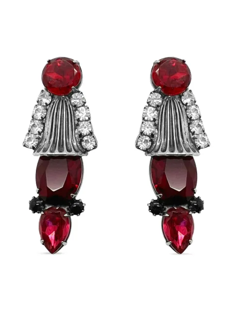 Jennifer Gibson Jewellery 1960s Ruby Glass earrings