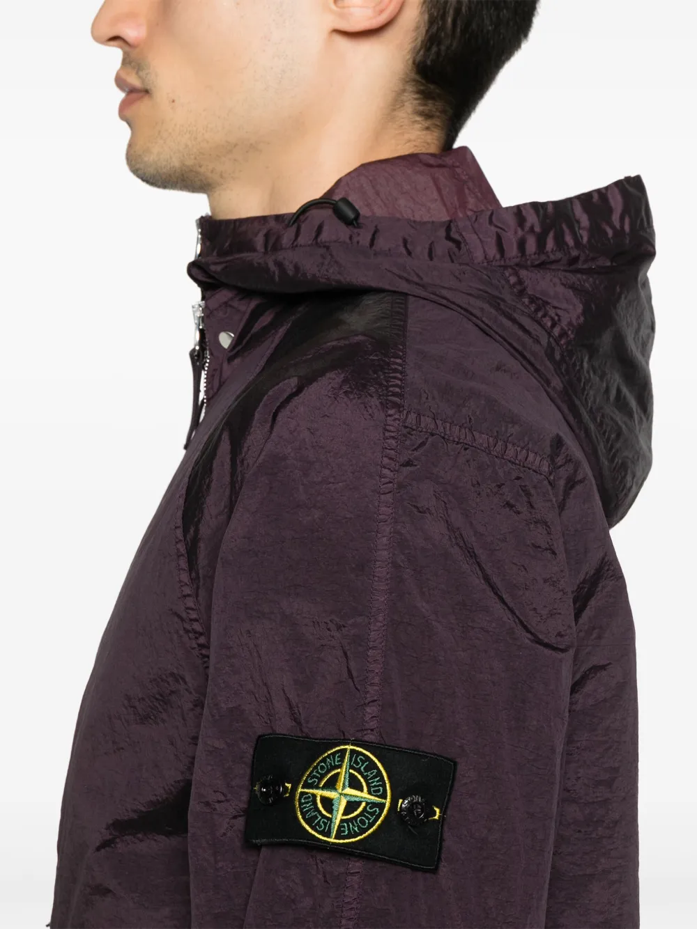 Stone Island Jack met Compass-logopatch Paars
