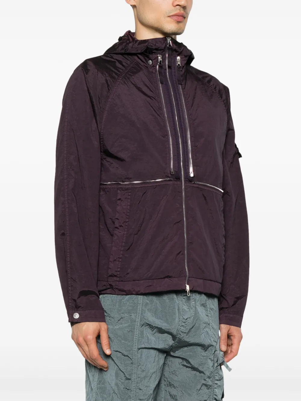 Stone Island Jack met Compass-logopatch Paars