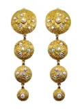 Jennifer Gibson Jewellery Malcolm Morris crystal-embellishment earrings - Gold