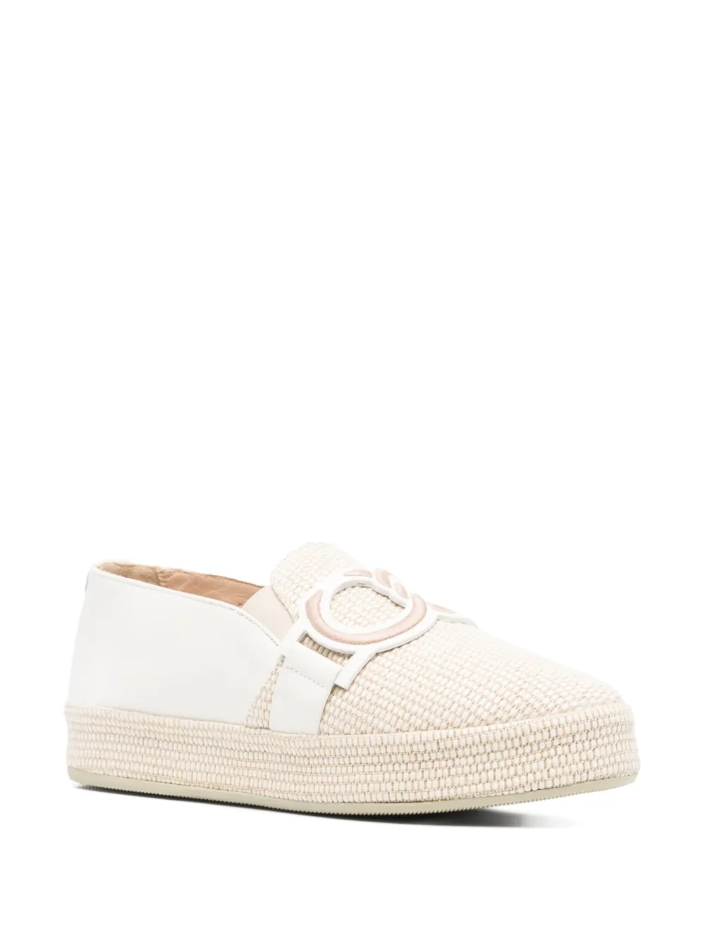 Casadei Loafers met logo-applicatie - Beige