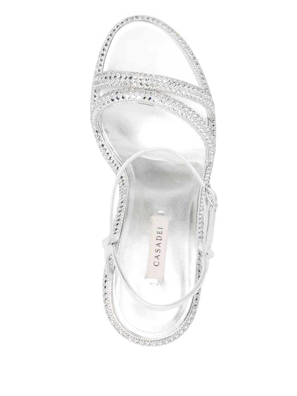 Casadei Sandalen verfraaid met kristallen Zilver