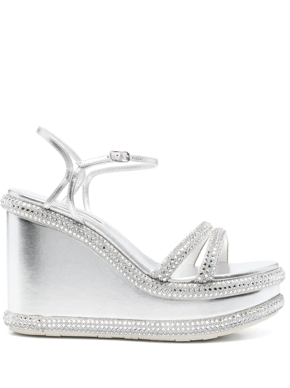 Casadei Sandalen verfraaid met kristallen Zilver