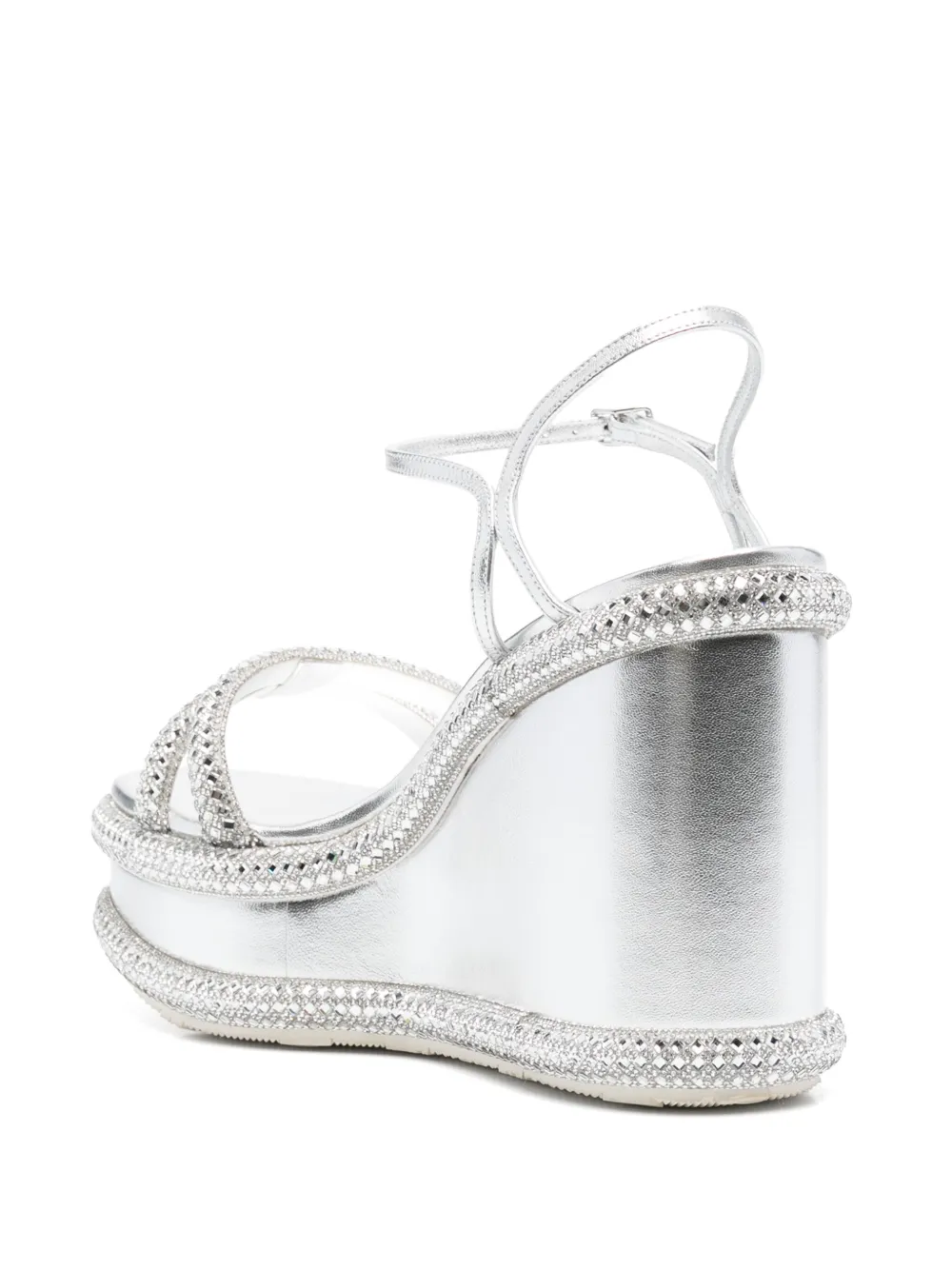 Casadei Sandalen verfraaid met kristallen Zilver