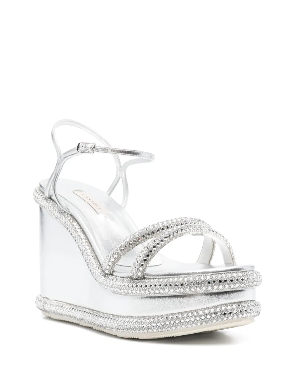 Casadei Sandalen verfraaid met kristallen - Zilver