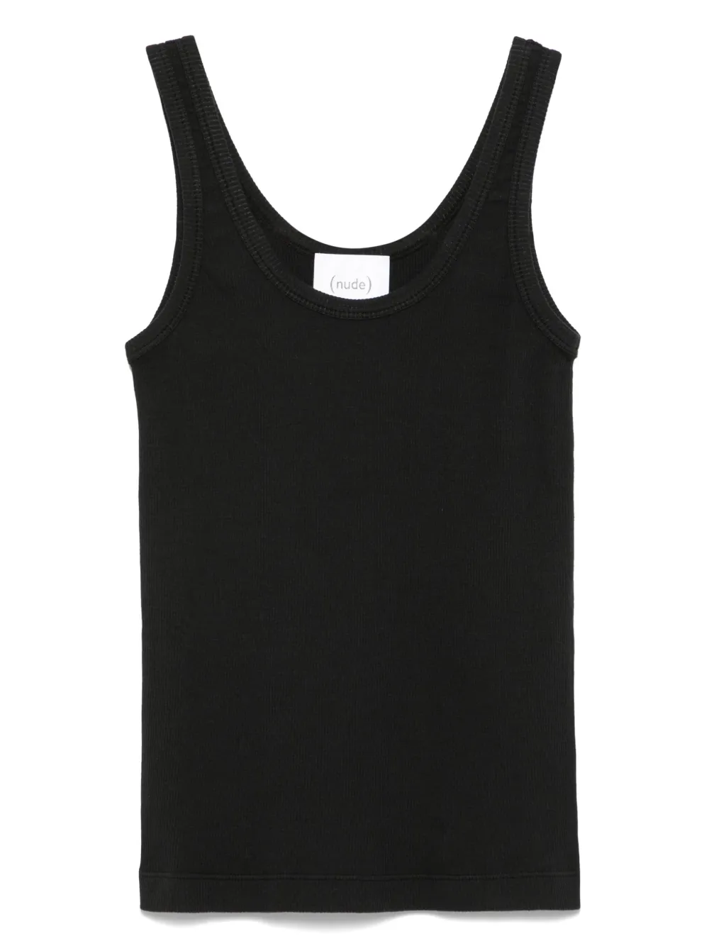 logo-embroidered tank top
