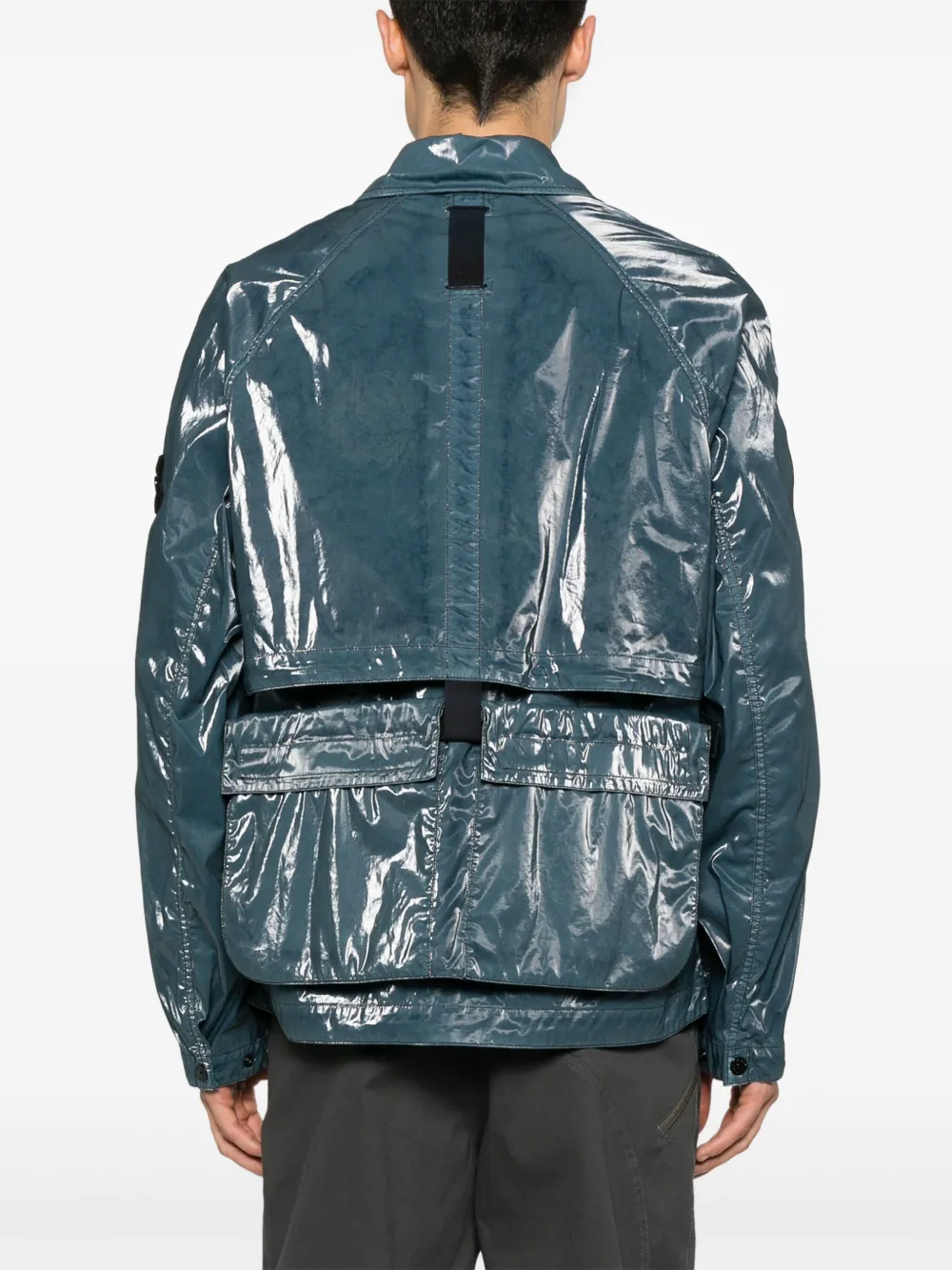 Stone Island Jack met Compass-logopatch Blauw