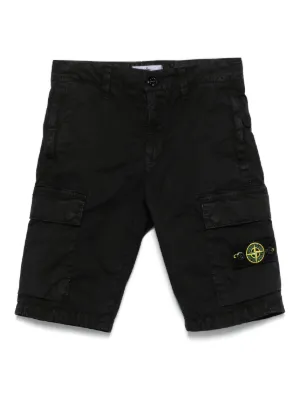 Stone Island Junior カジュアルカーゴショーツ | ブラック | FARFETCH JP