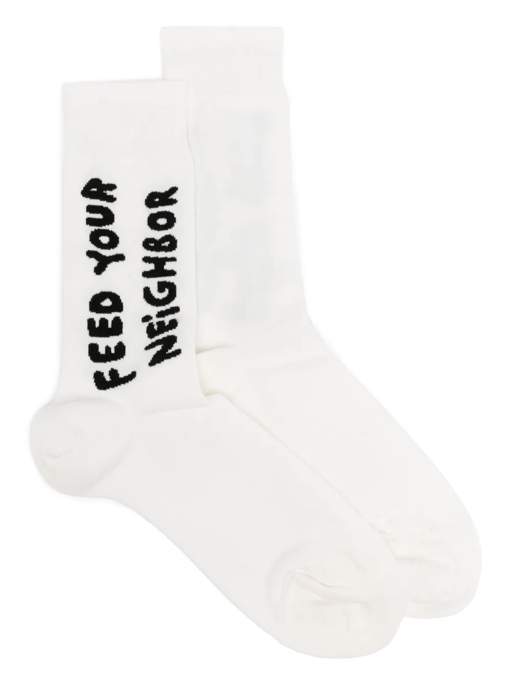 Sky High Farm calcetines tejido en intarsia | blanco | Image 1