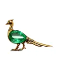 Jennifer Gibson Jewellery Reja Peacock brooch - Gold