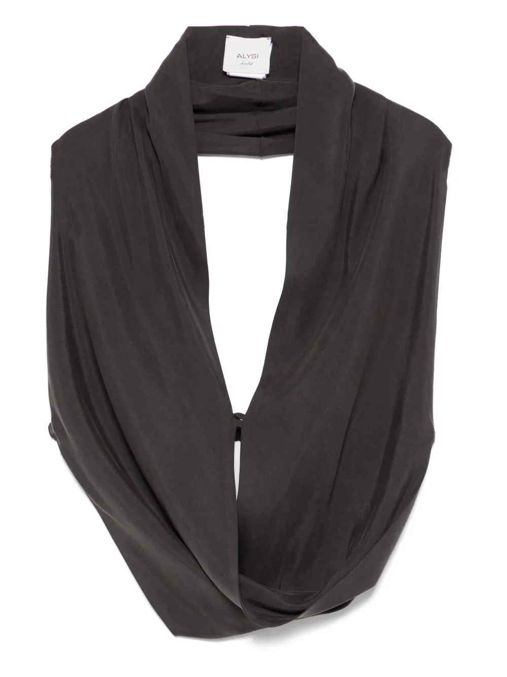 ALYSI DRAPED SILK TOP 