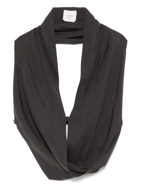 Alysi draped silk top