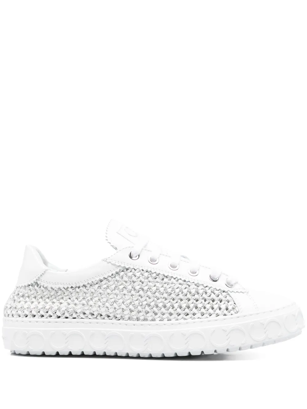 Casadei Lurex sneakers Wit