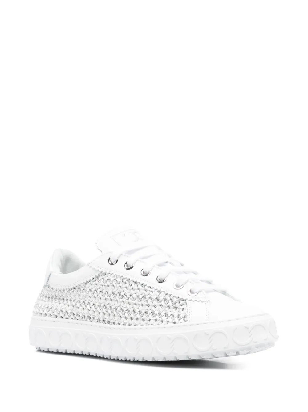 Casadei Lurex sneakers - Wit