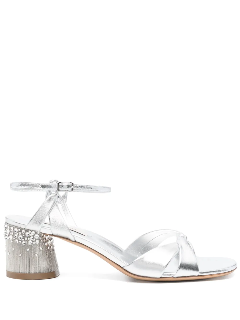 Casadei Sandalen verfraaid met kristal Zilver