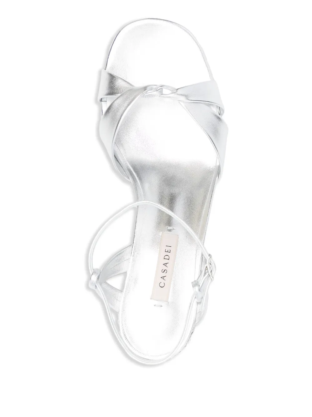 Casadei 55mm crystal-embellished sandals Silver