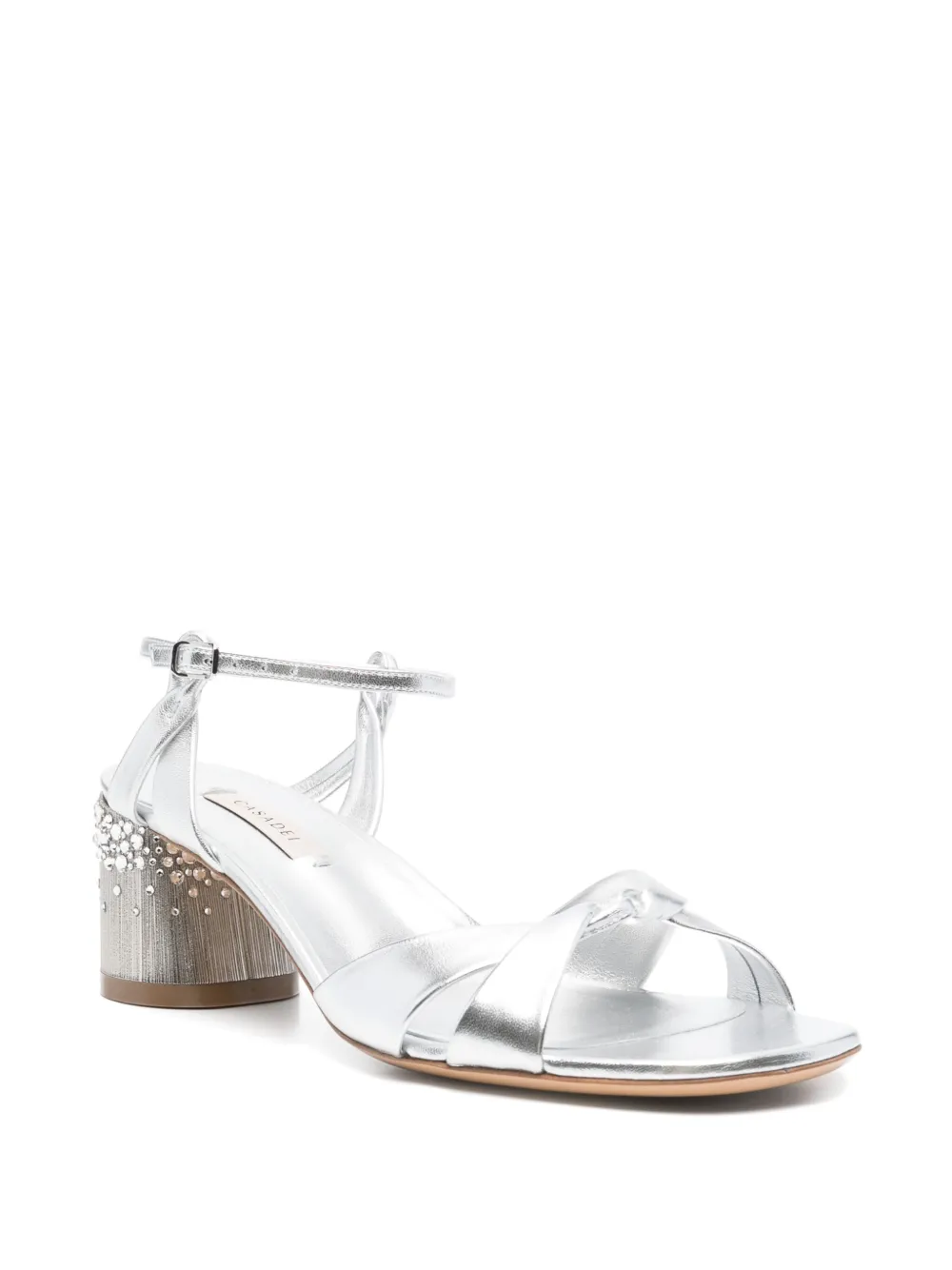Casadei Sandalen verfraaid met kristal - Zilver