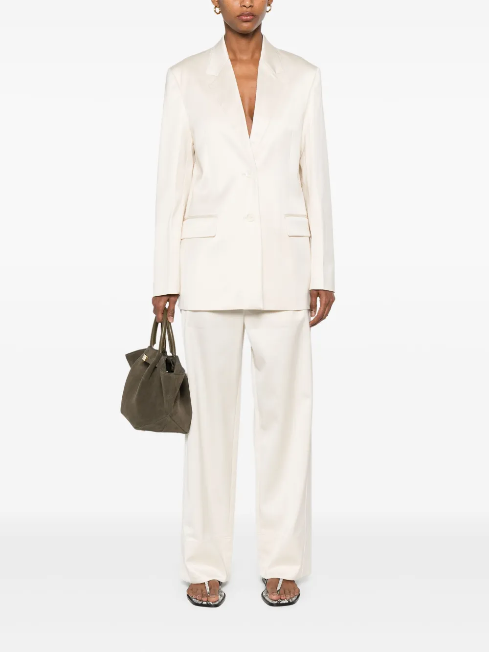 TOTEME Broek met gedraaide afwerking - Beige