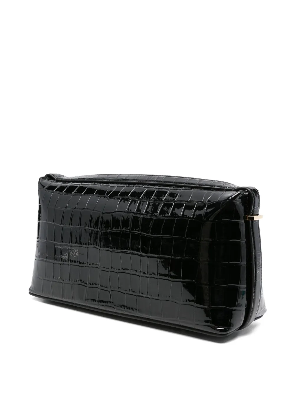 TOTEME crocodile-embossed clutch - Zwart