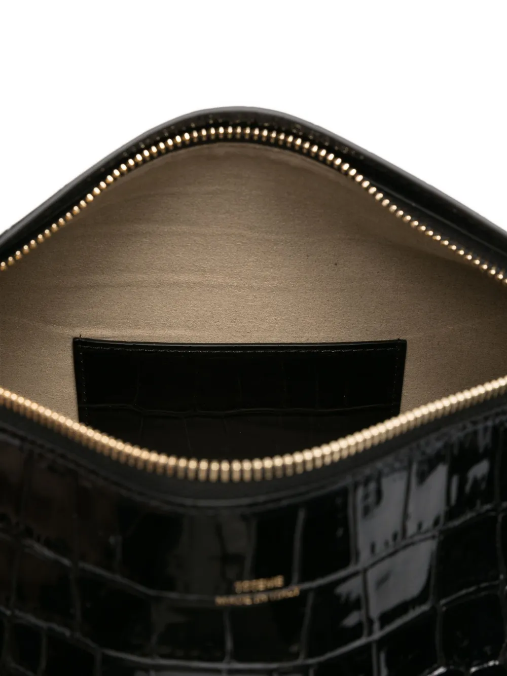 TOTEME Clutch met krokodillen-reliëf Zwart