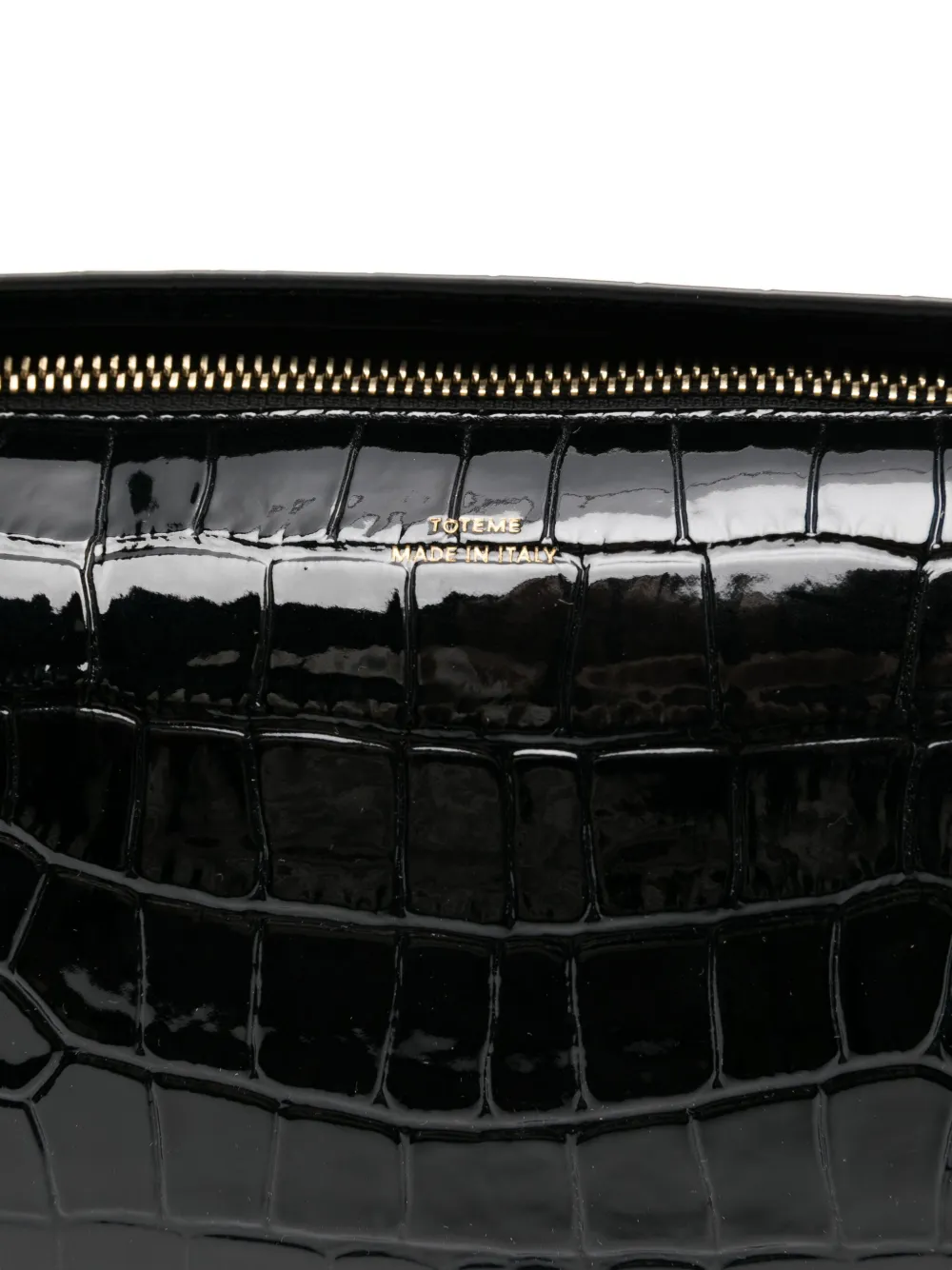 TOTEME Clutch met krokodillen-reliëf Zwart