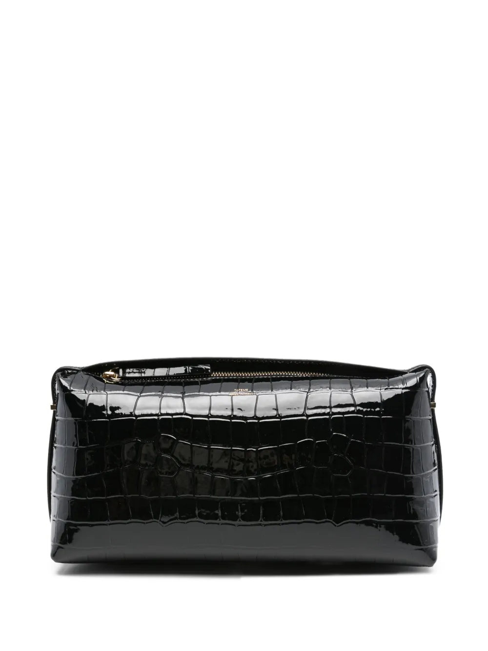 TOTEME Clutch met krokodillen-reliëf Zwart