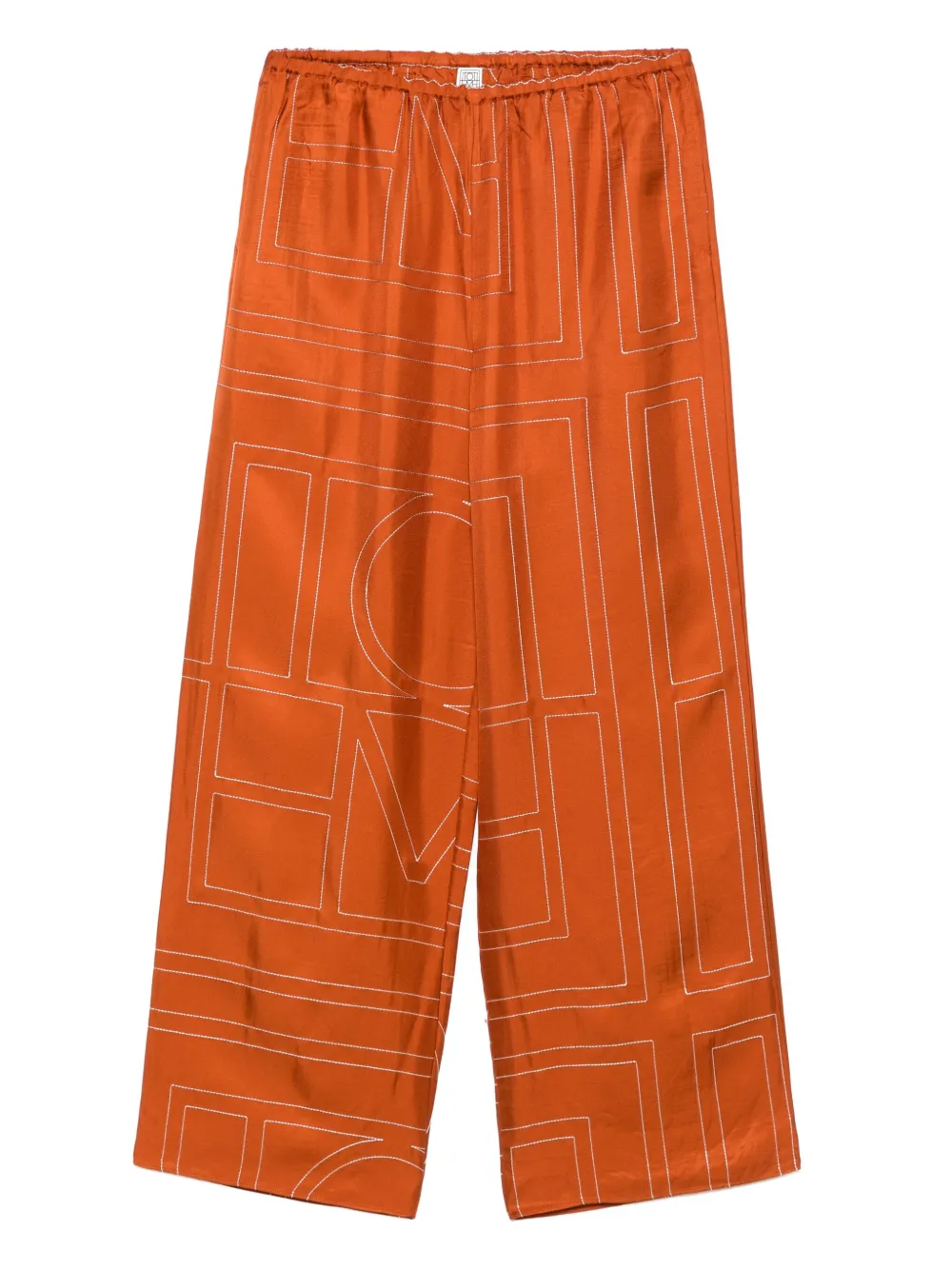 TOTEME monogram silk trousers TERRACOTTA 161