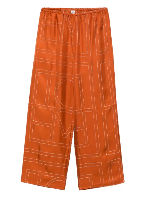 TOTEME monogram silk trousers