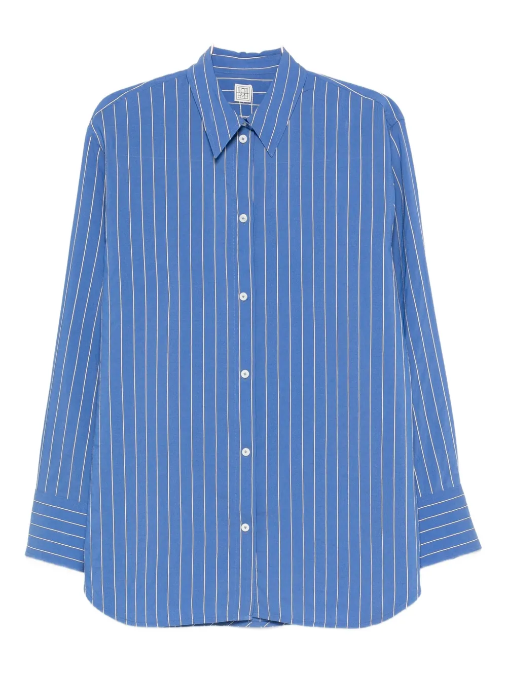 Totême Toteme Striped Woven Shirt In Blue