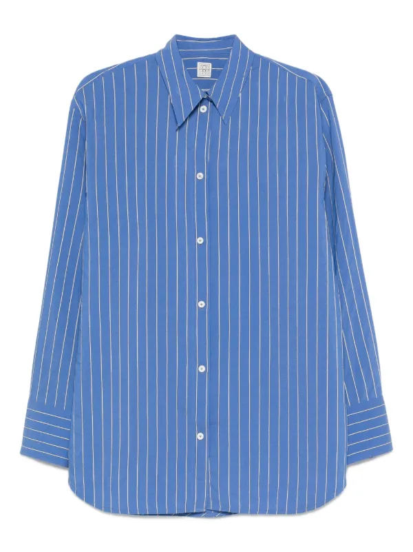 toteme ストライプシャツ TOTEME ストライプ シャツ | ブルー | FARFETCH JP