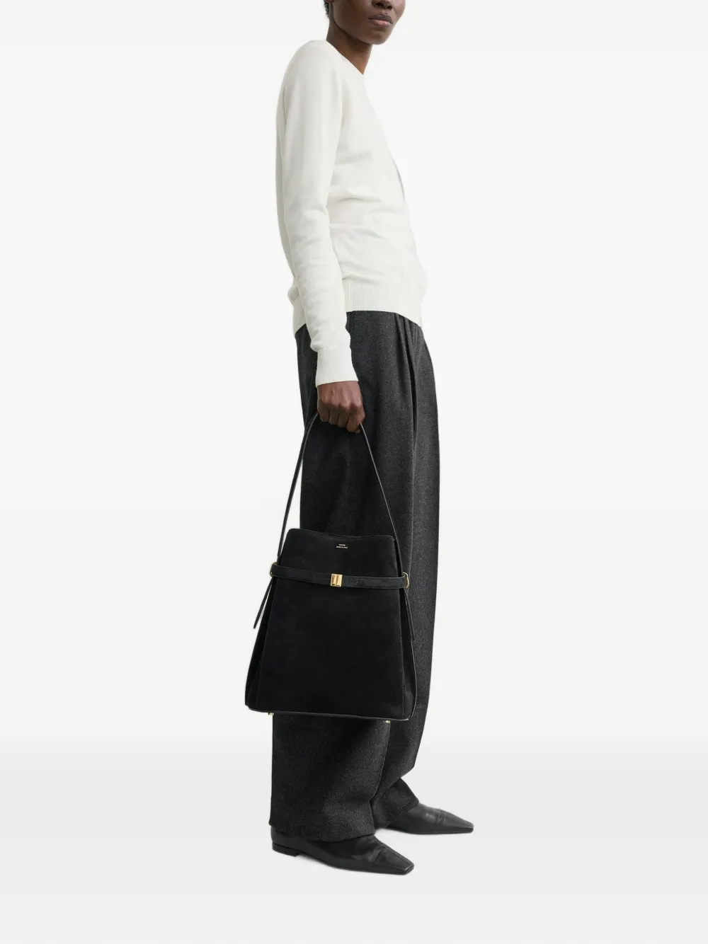 TOTEME Bucket-tas met ceintuur Zwart