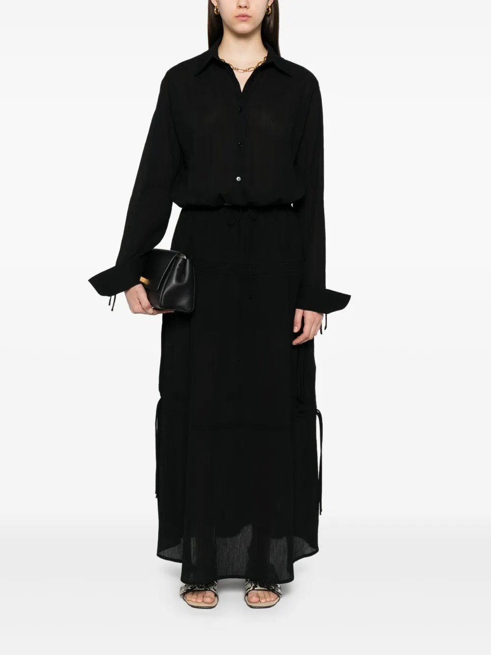 TOTEME drawstring-hem shirt | Shirts | Image 2