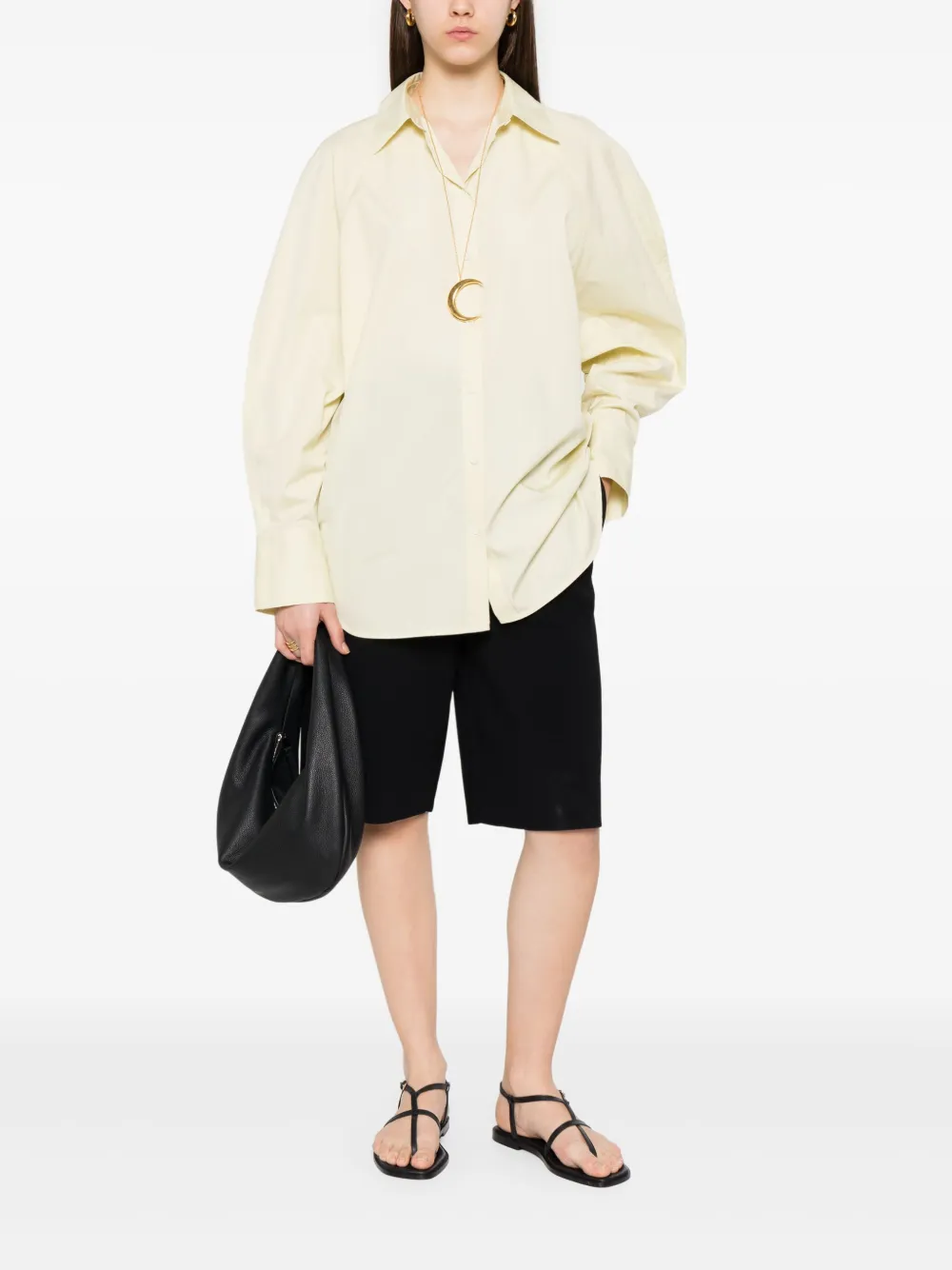 TOTEME raglan-sleeves shirt - Geel