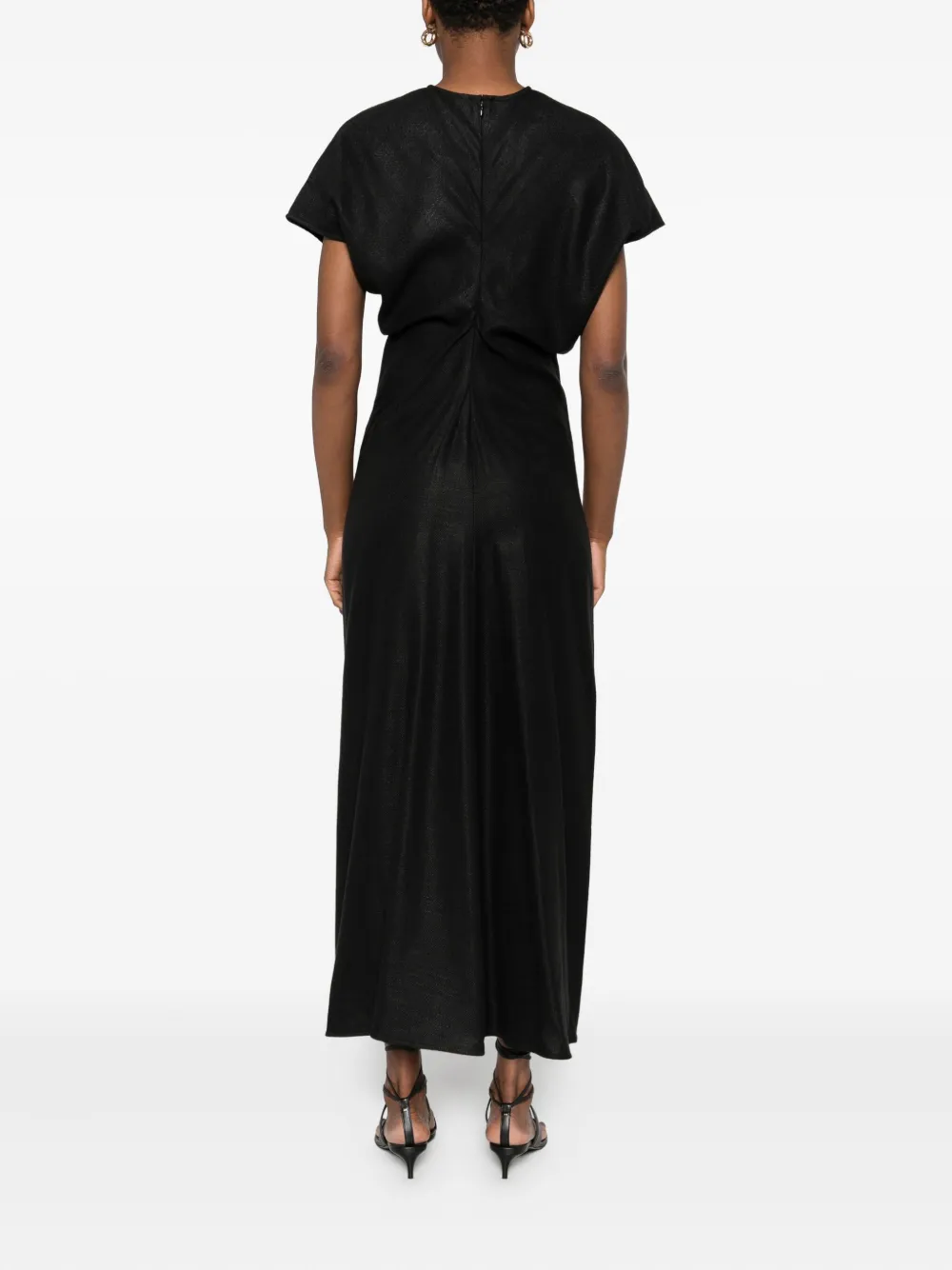 TOTEME Maxi-jurk met soepelvallende taille Zwart