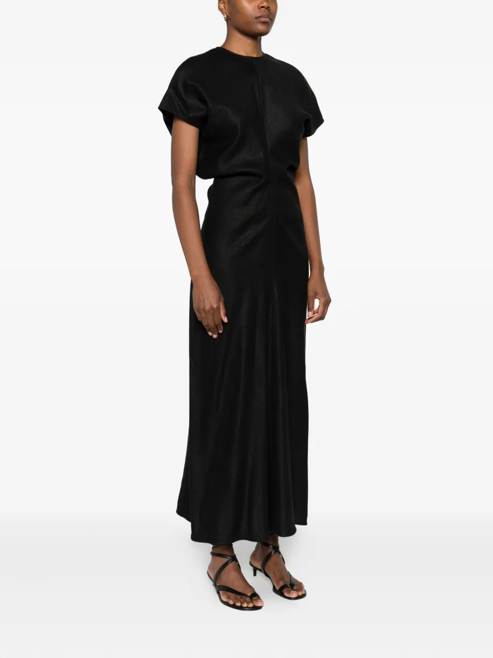 TOTEME Maxi-jurk met soepelvallende taille Zwart