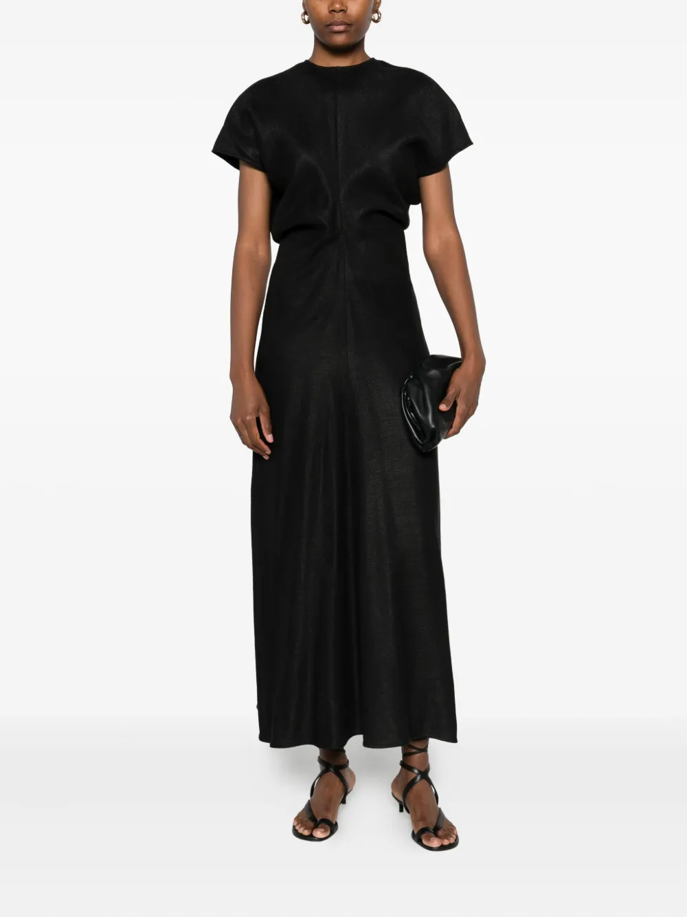 TOTEME Maxi-jurk met soepelvallende taille Zwart