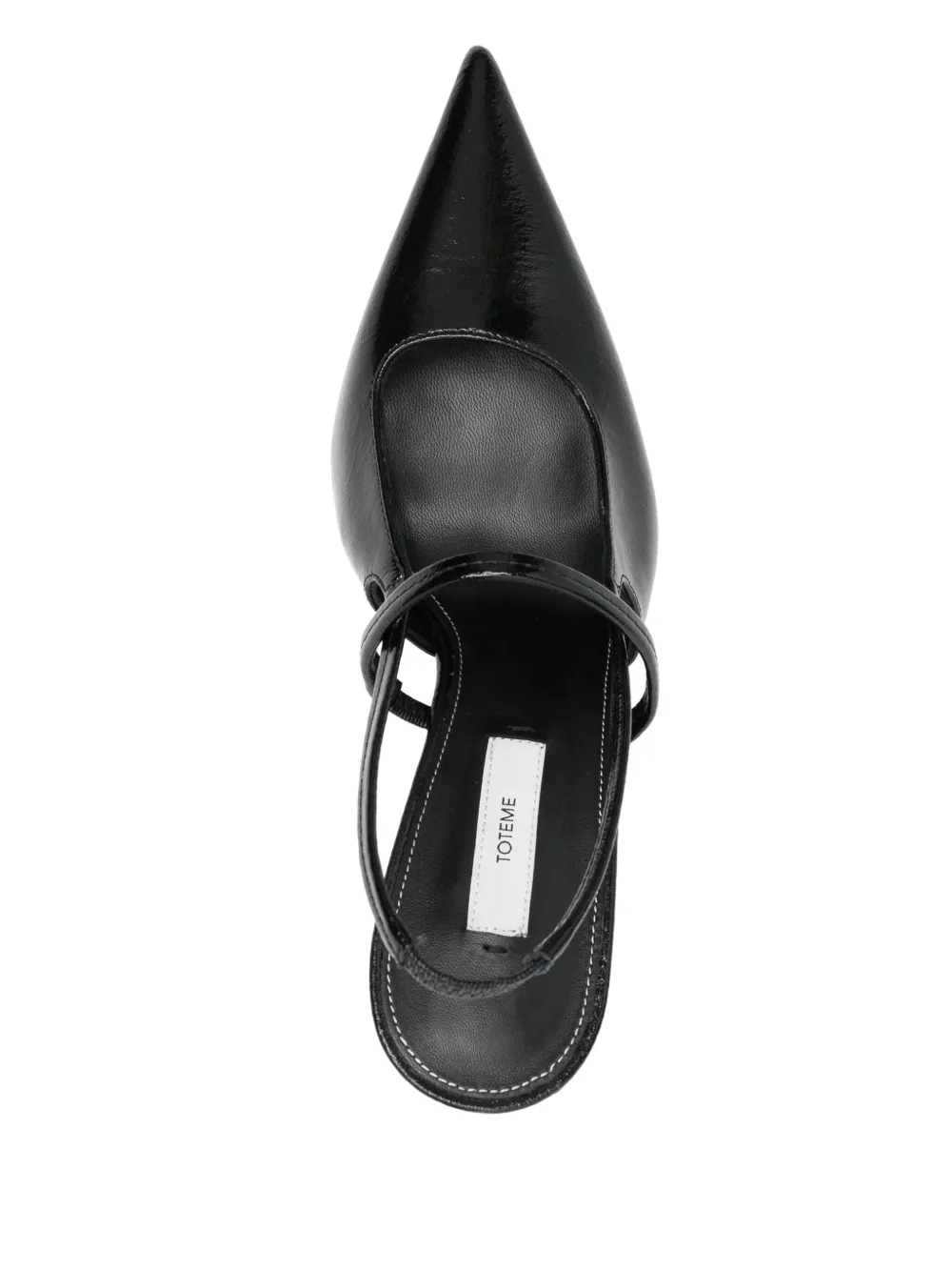 TOTEME 90mm Naplack pumps Black
