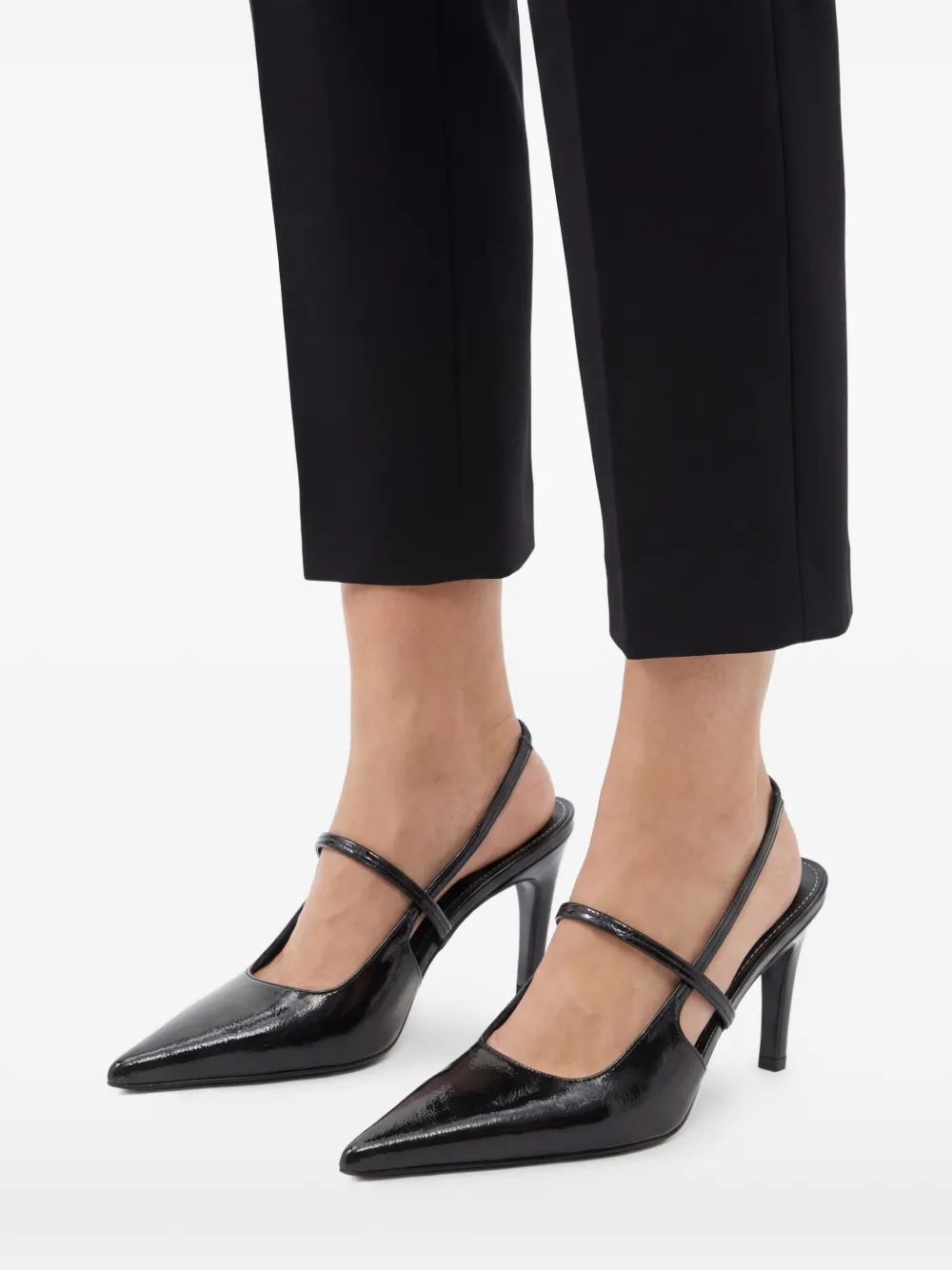 TOTEME 90 mm Naplack pumps Zwart