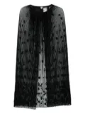 TOTEME floral tulle cape - Black