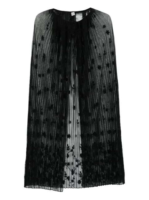 TOTEME floral tulle cape
