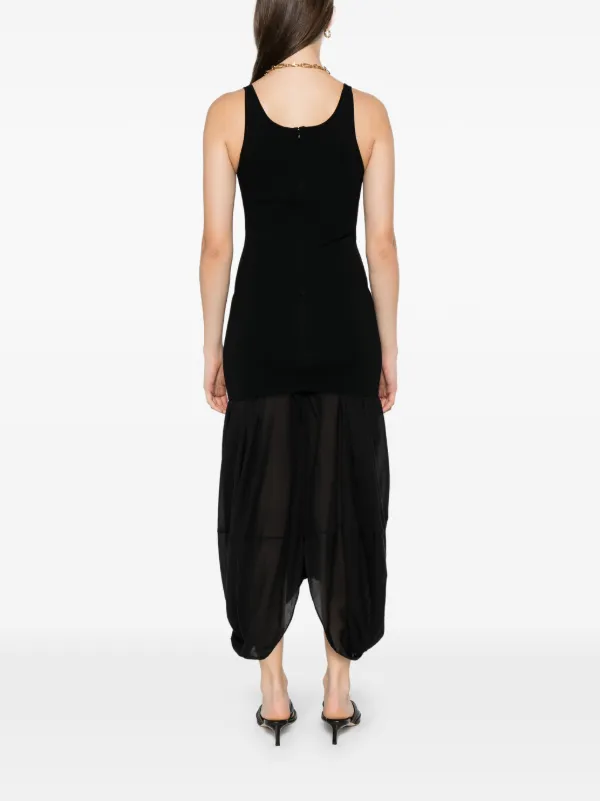 toteme cocoon jersey dress Cocoon cape dress black TOTEME