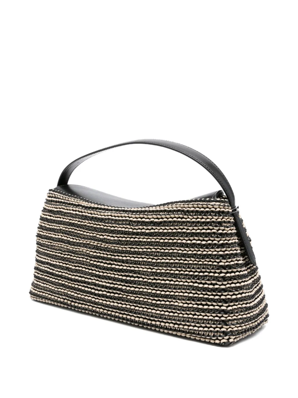 TOTEME woven leather top handle bag - Zwart