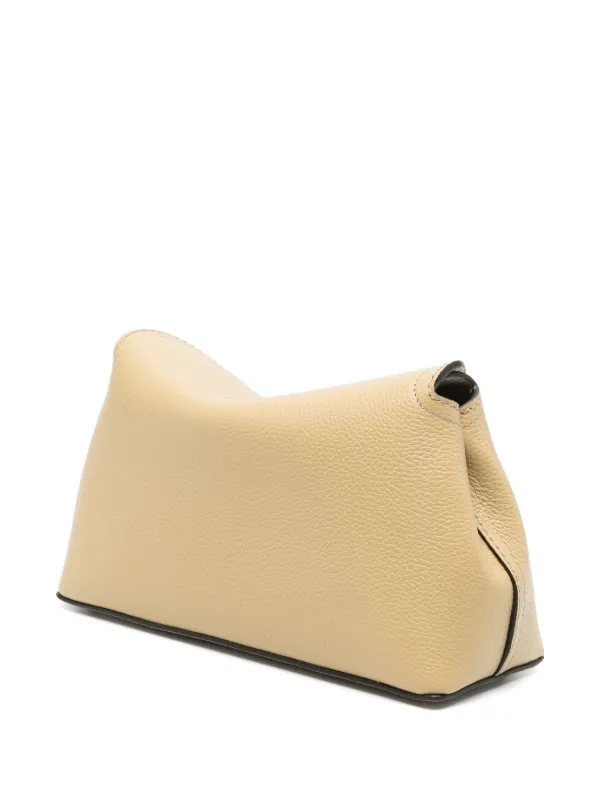TOTEME  Tロック　レザークラッチバッグ　ベージュゴールド T-lock leather clutch camel – TOTEME