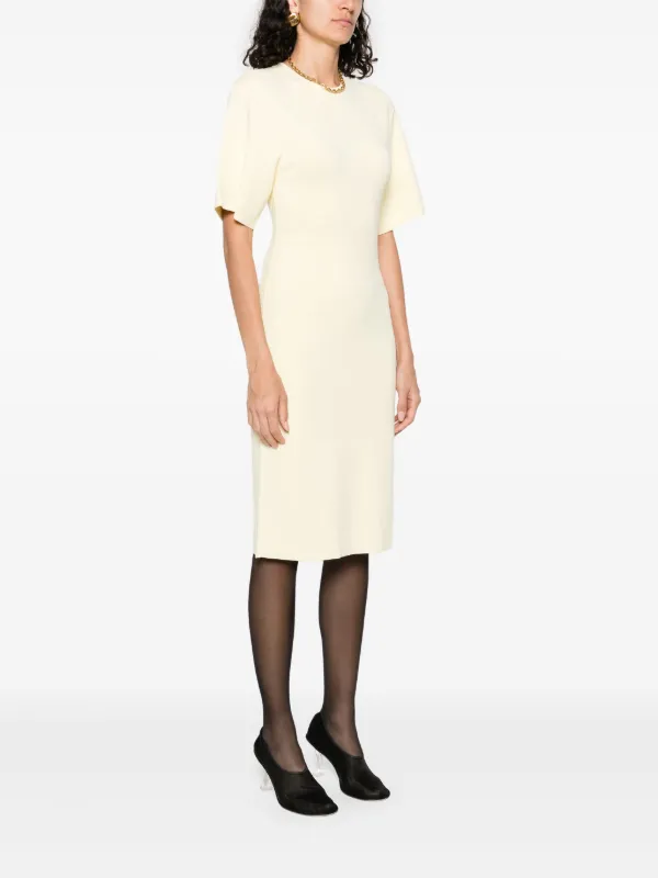 fine knit midi dress TOTEME fine-knit | Yellow long mirror dressing table
