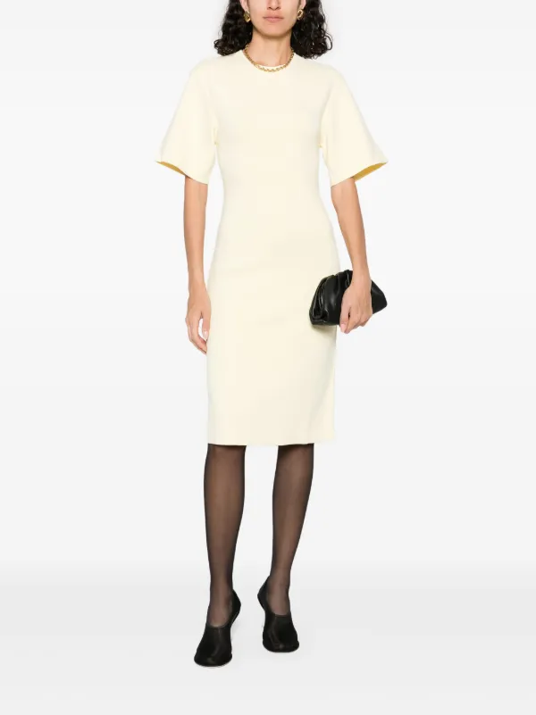 TOTEME fine-knit Midi Dress | Yellow | FARFETCH