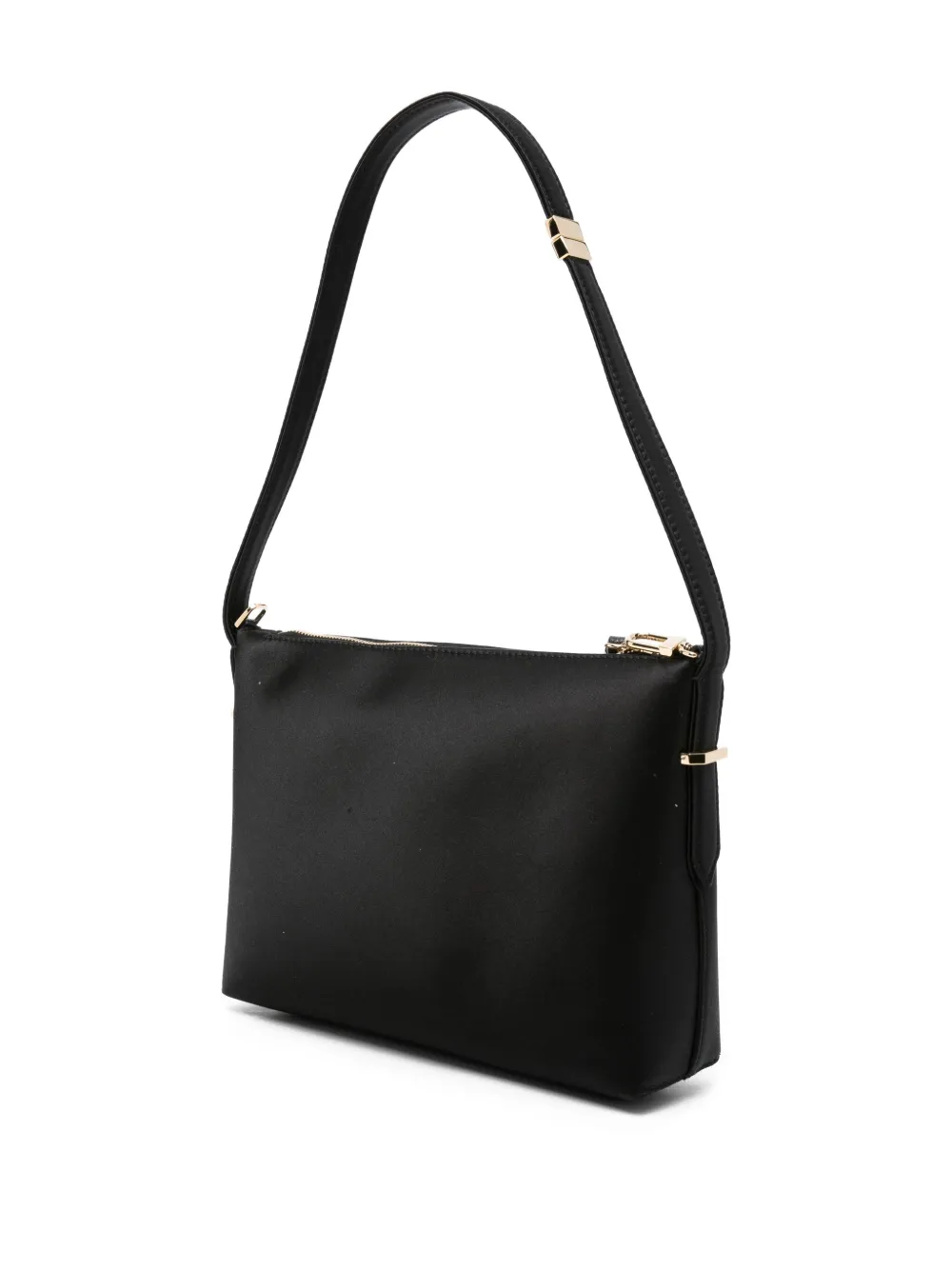 TOTEME bevel zip shoulder bag - Zwart
