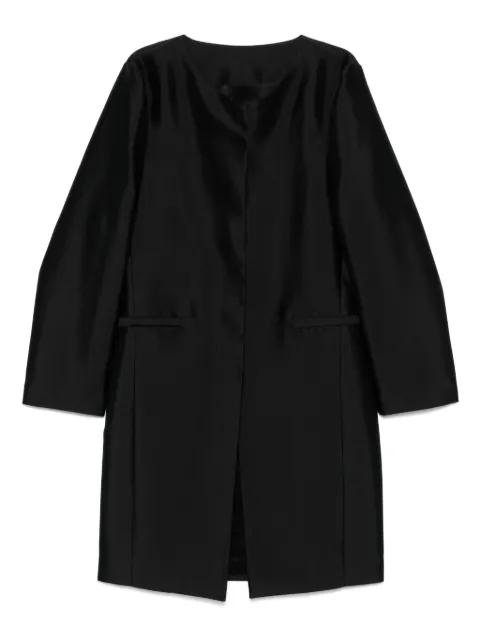 TOTEME collarless silk coat