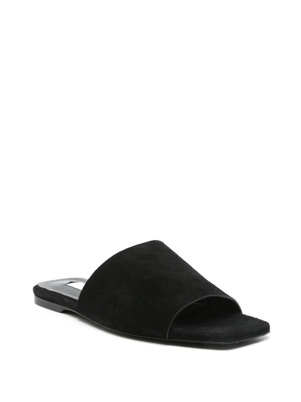 TOTEME velour-leather sandals Black